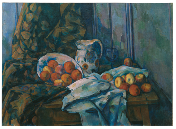 Paul Cézanne <br /> Still Life with Faience Jug and Fruit c. 1900<br /> Oil on canvas, 73,7 x 101 cm
