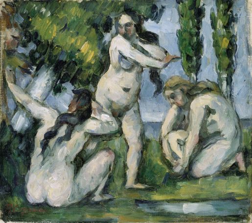 Paul Cézanne, Trois baigneuses, 1874–1875, Oil on canvas, 19,5 × 22,5 cm, Musée d’Orsay, Paris