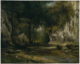 Gustave Courbet (Ornans 1819–1877 La Tour-de-Peilz), Forest Scene with Stream, after 1855, Oil on canvas, 65 x 80 cm, Oskar Reinhart Collection ‘Am Römerholz’, Winterthur